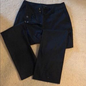 Navy pinstripe Ann Taylor curvy suit pants
